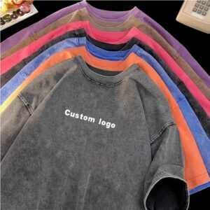 Custom Acid-Washed T-Shirts for Streetwear Applications