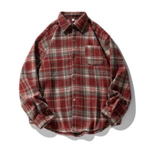 Blank Custom Logo Oversized Woven Plaid Striped Shirts – Bulk Manufacturer Supply