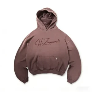 Custom logo oversized embroidered acid-washed hoodie