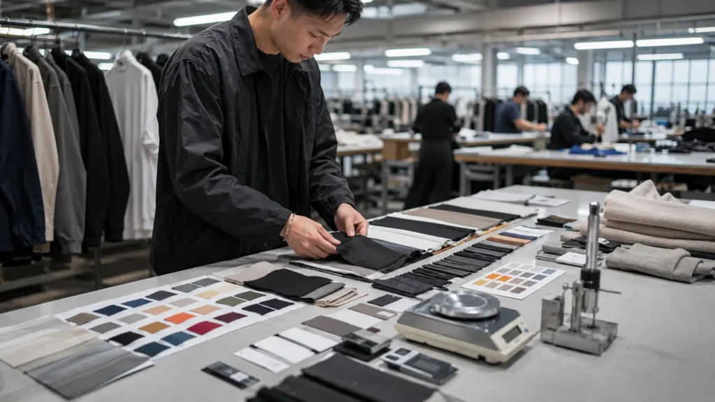 clothing fabric composition inspection for streetwear procurement