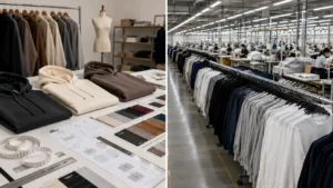custom streetwear manufacturing vs fast fashion production comparison