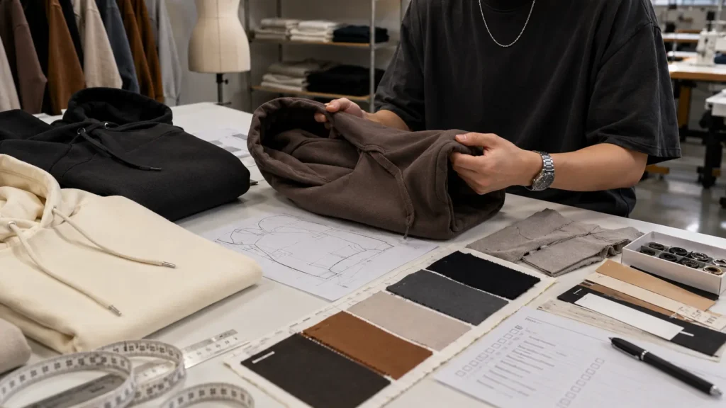custom streetwear manufacturing with fit, fabric, labels and quality control