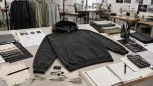 clothing samples cost more than bulk production because of pattern, fabric and setup work